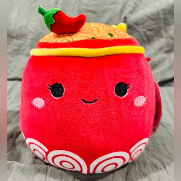 Squishmallows Odion The Ramen Red Fire Noodles - New - Picture 1 of 9